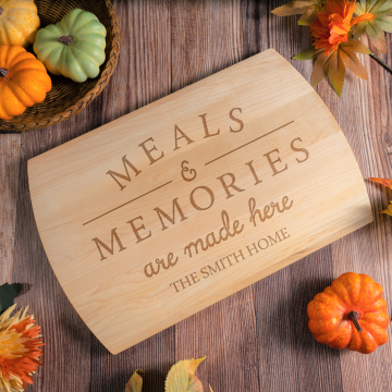 Meals & Memories | Personalized Engraved Cutting Board